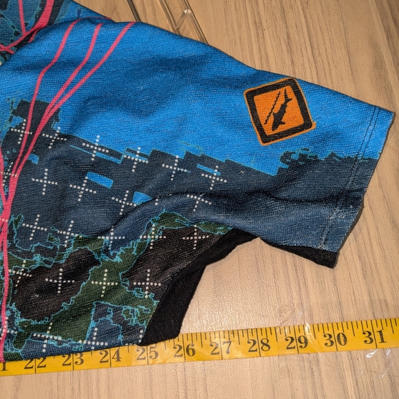 Volt Design Colore Ta Vie Sz 4 Colorful Art To Wear Shirt Top XL Abstract Artsy - Picture 9 of 15